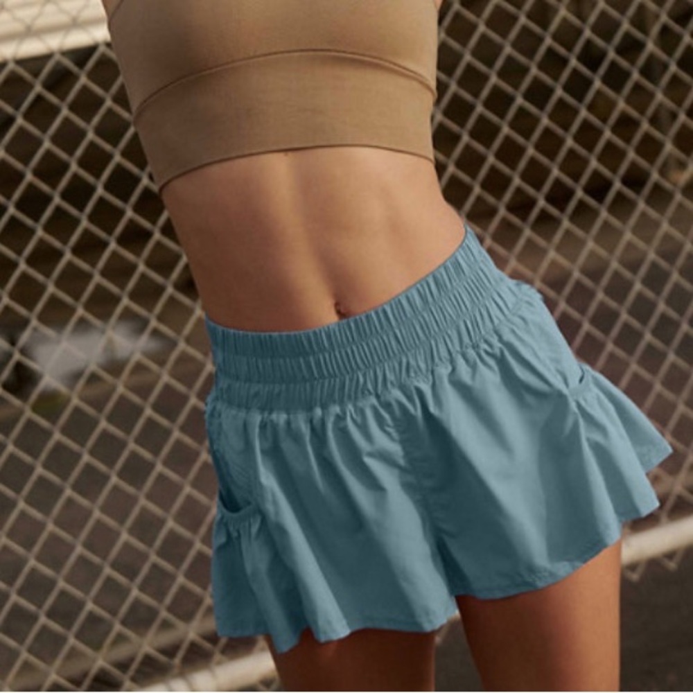 Free people get your flirt on shorts SMALL turquoise